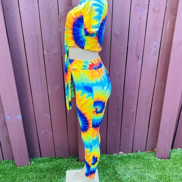 Tye-Dye Matching Set  [Blue Green] - Picture 9 of 10